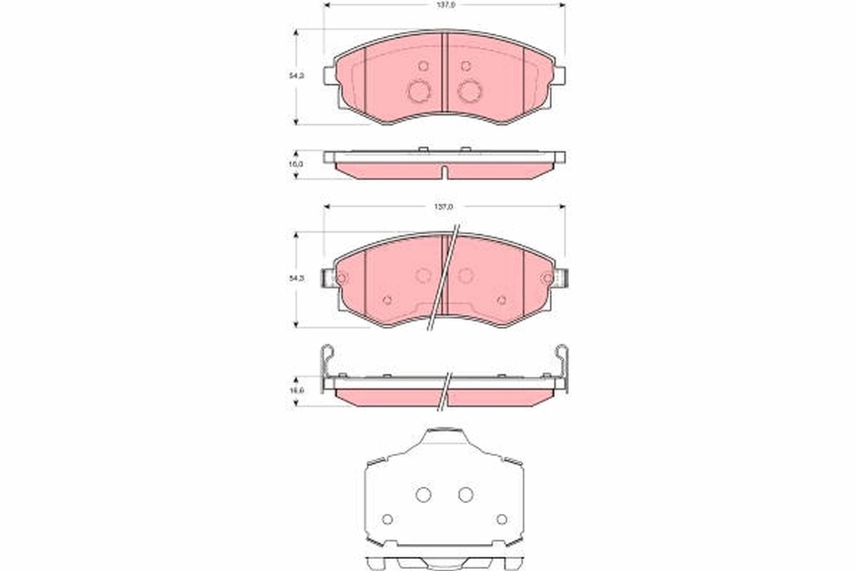 Brake Pad Set, disc brake GDB3365