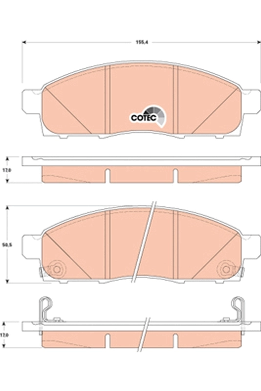 Brake Pad Set, disc brake COTEC GDB3502