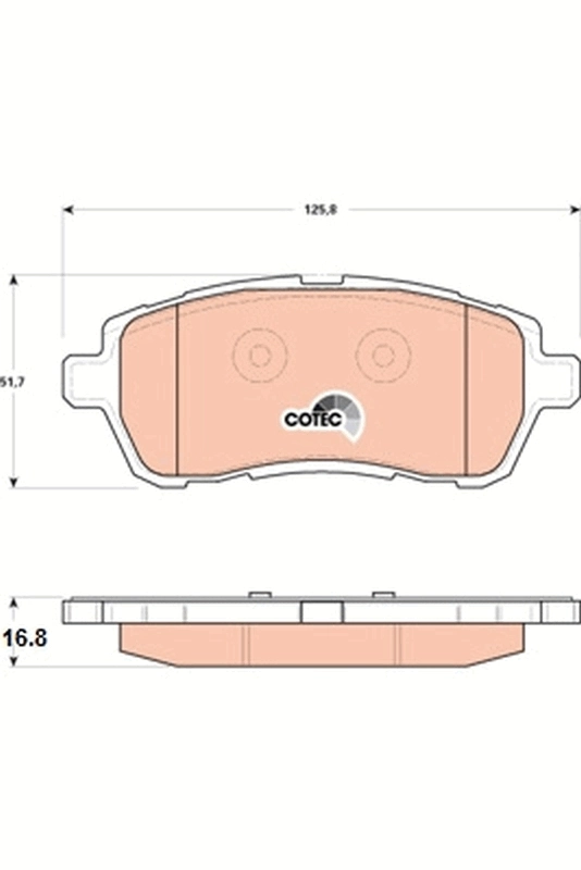 Brake Pad Set, disc brake COTEC GDB1893