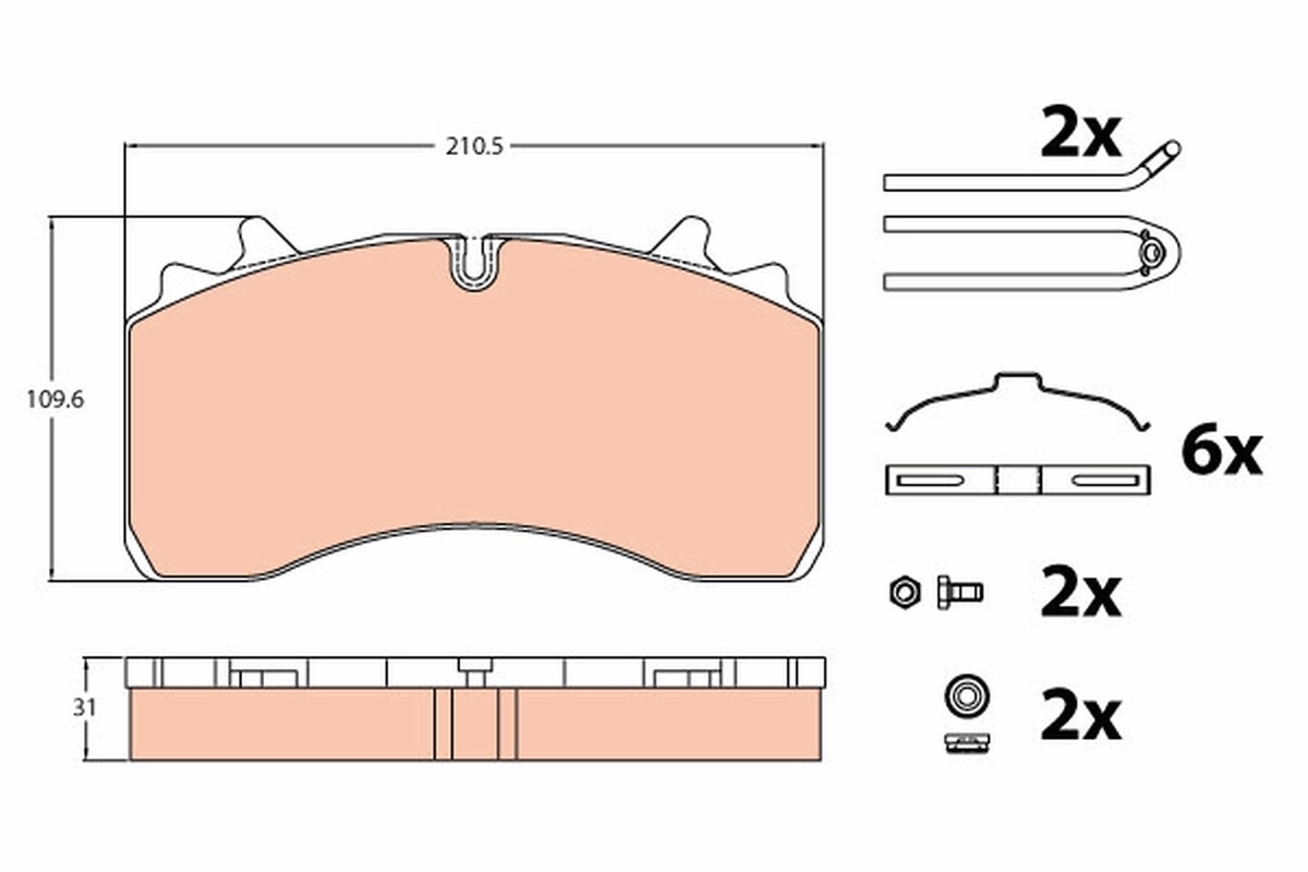 Brake Pad Set, disc brake GDB5094