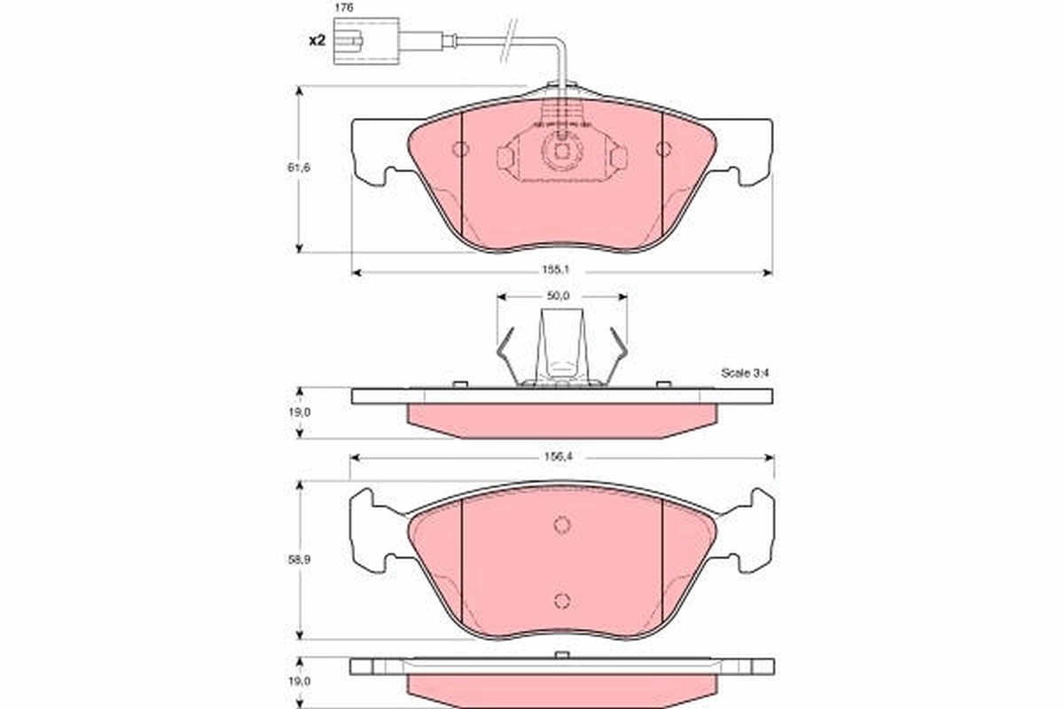 Brake Pad Set, disc brake GDB1362