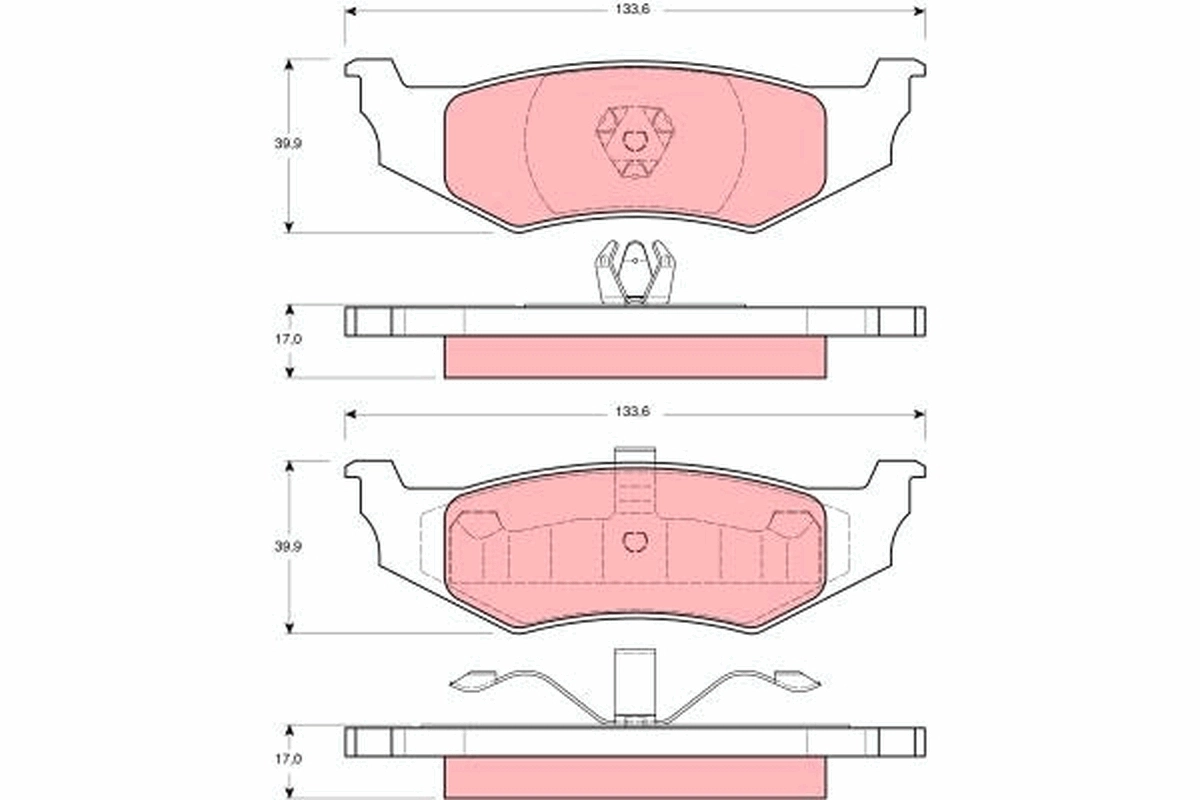 Brake Pad Set, disc brake GDB1234