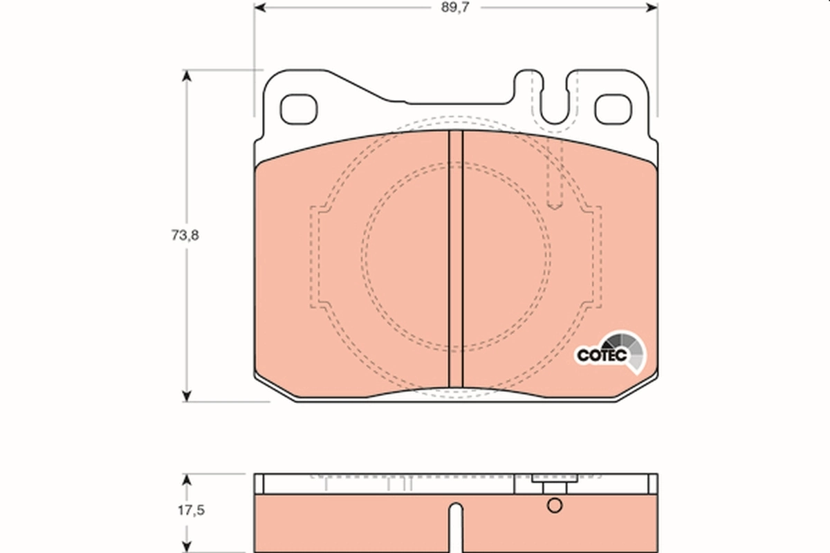 Brake Pad Set, disc brake COTEC GDB264