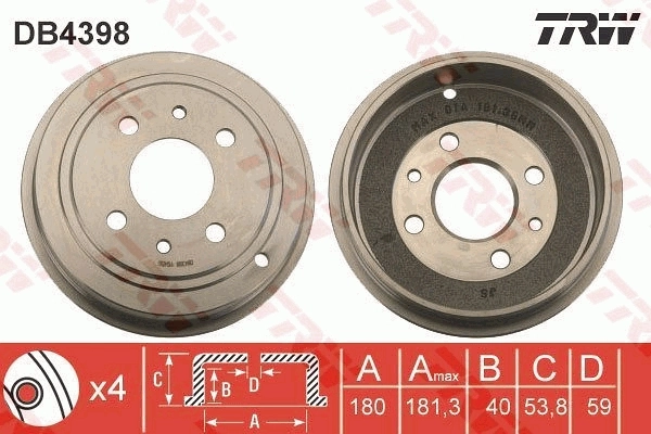Brake Drum DB4398
