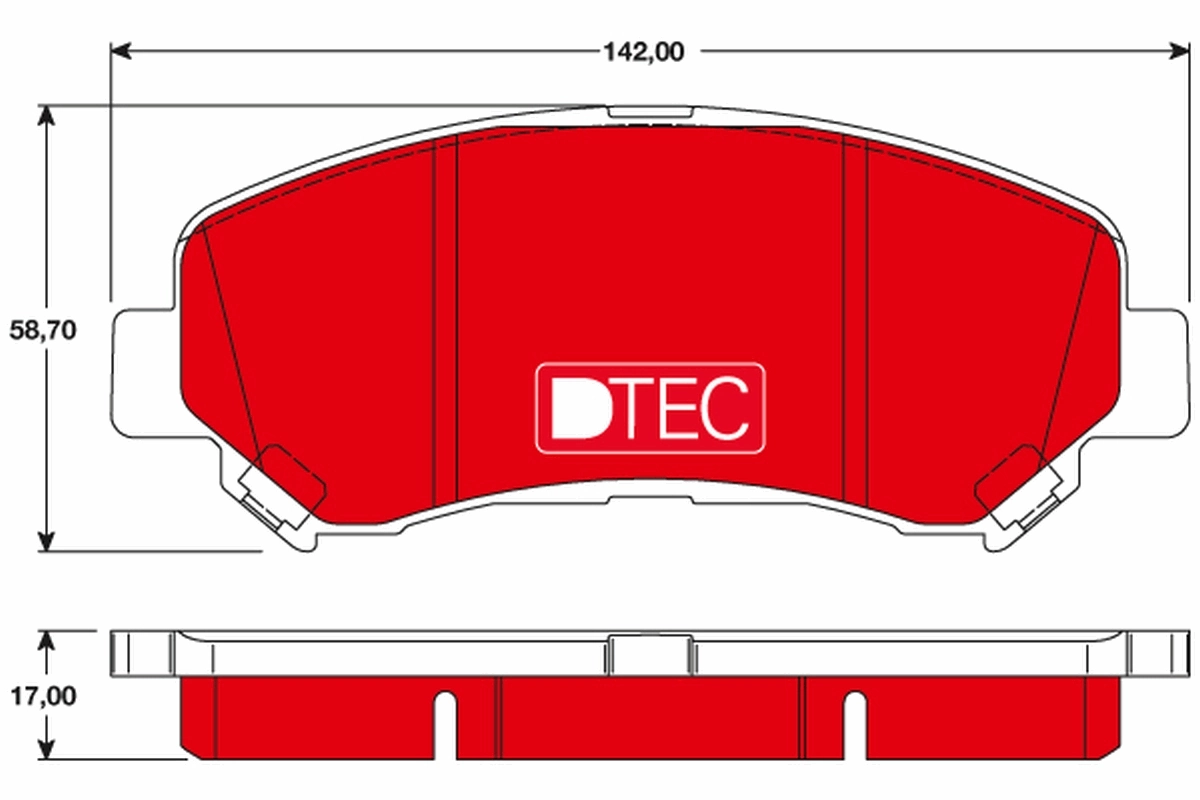Brake Pad Set, disc brake DTEC COTEC GDB3467DTE