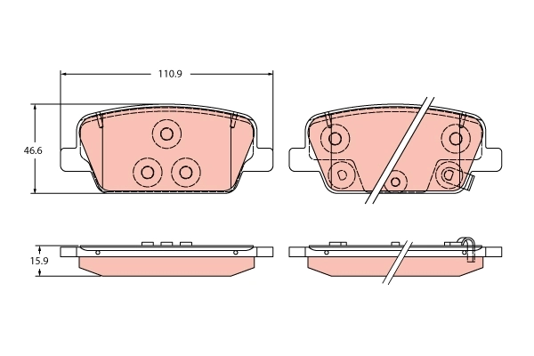 Brake Pad Set, disc brake GDB2359