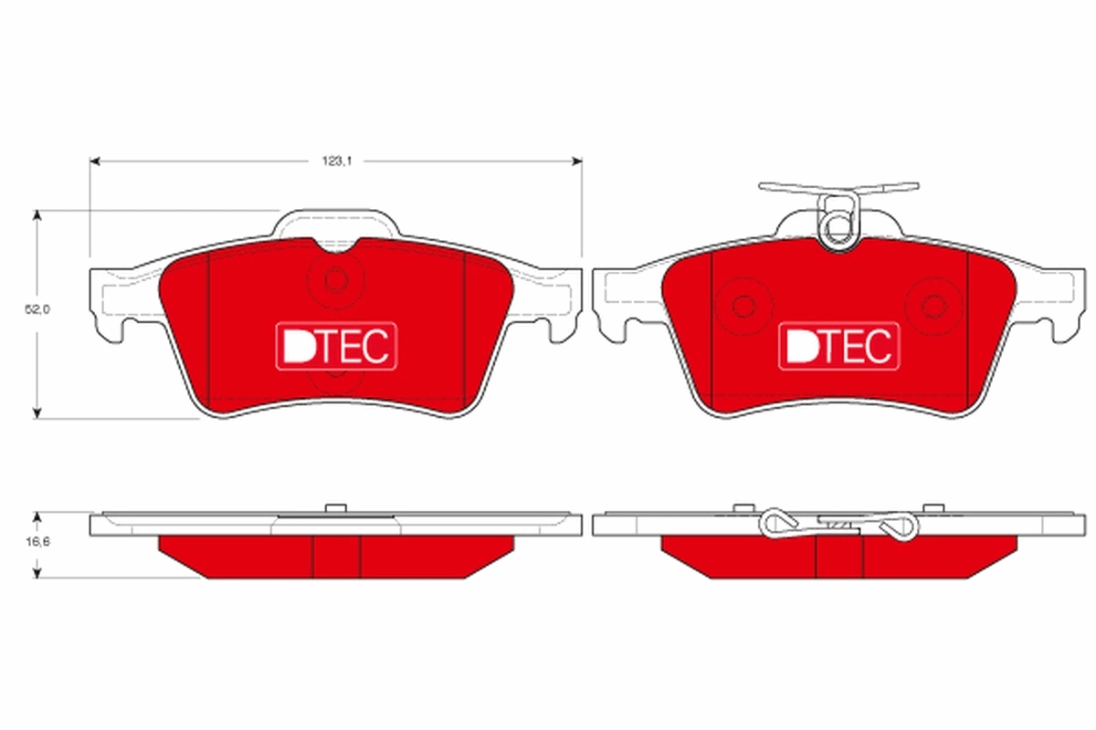 Brake Pad Set, disc brake DTEC COTEC GDB1621DTE