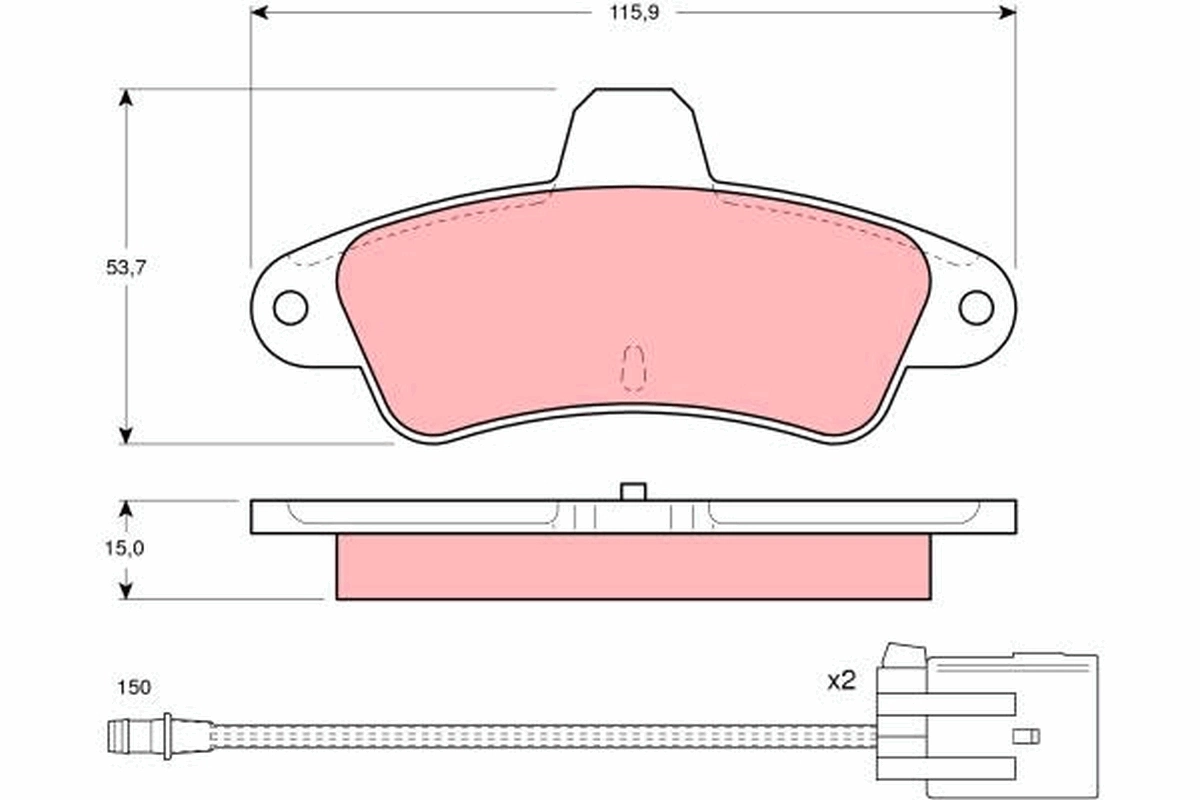 Brake Pad Set, disc brake GDB1112