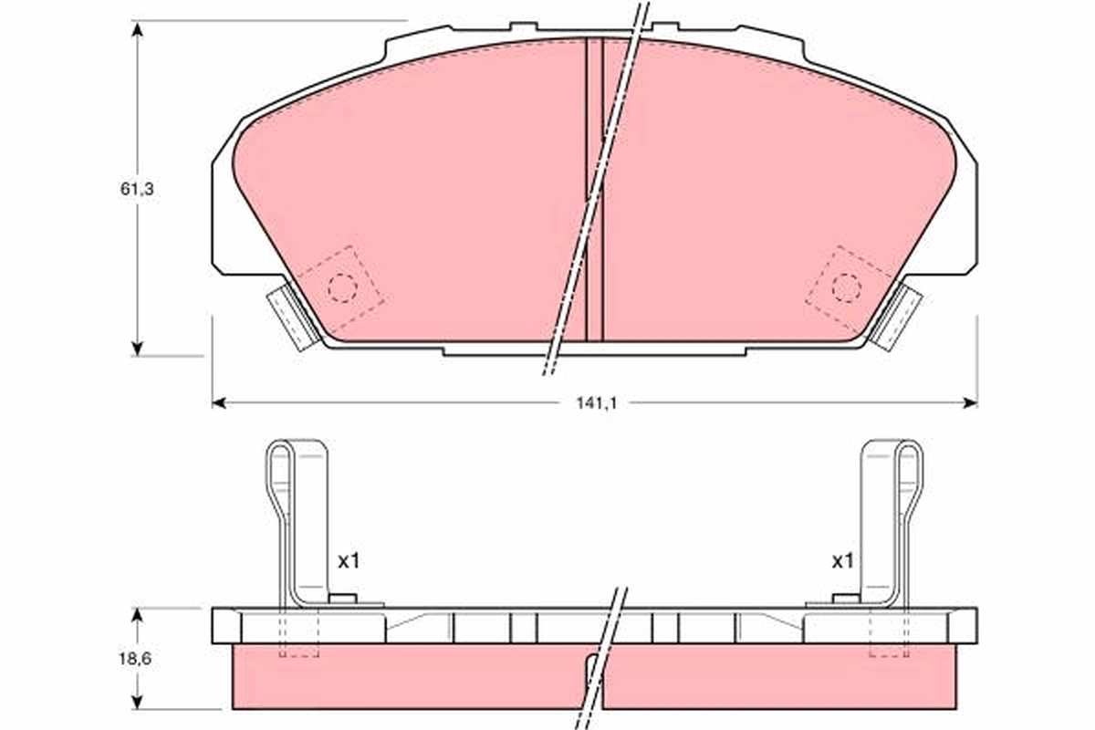 Brake Pad Set, disc brake GDB1137