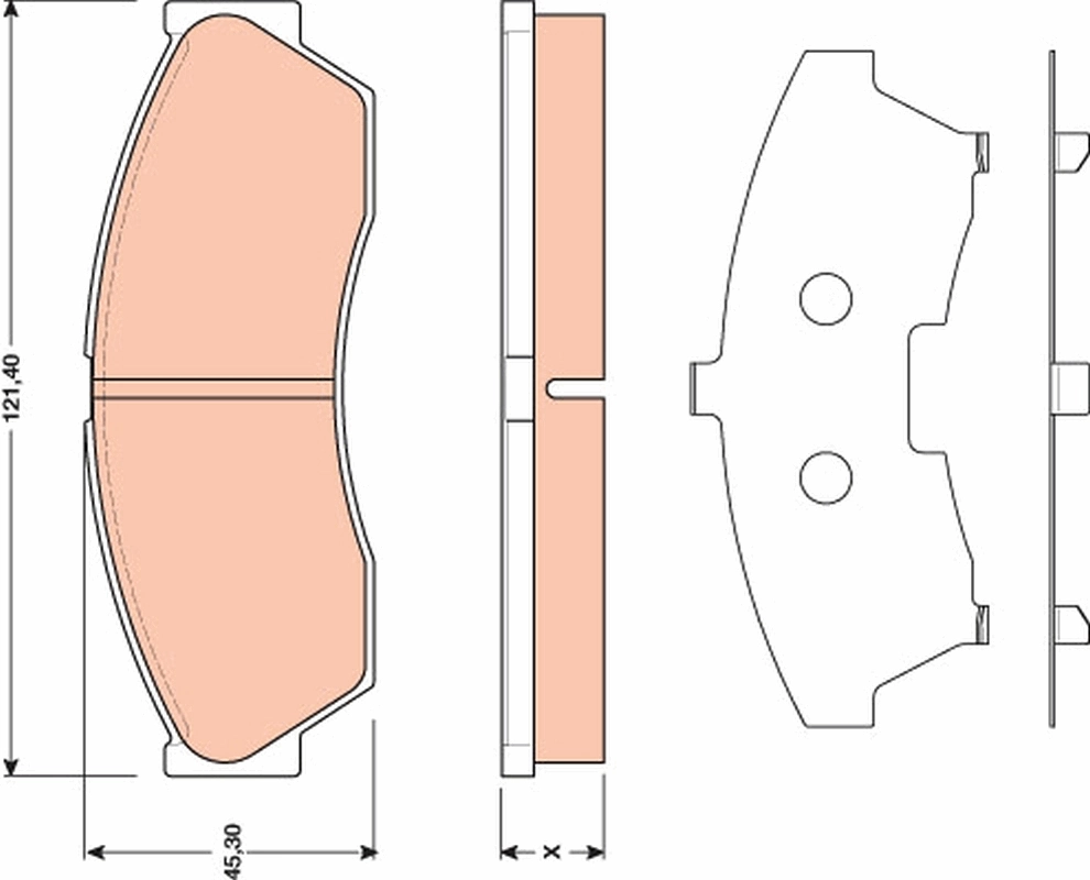 Brake Pad Set, disc brake GDB1796