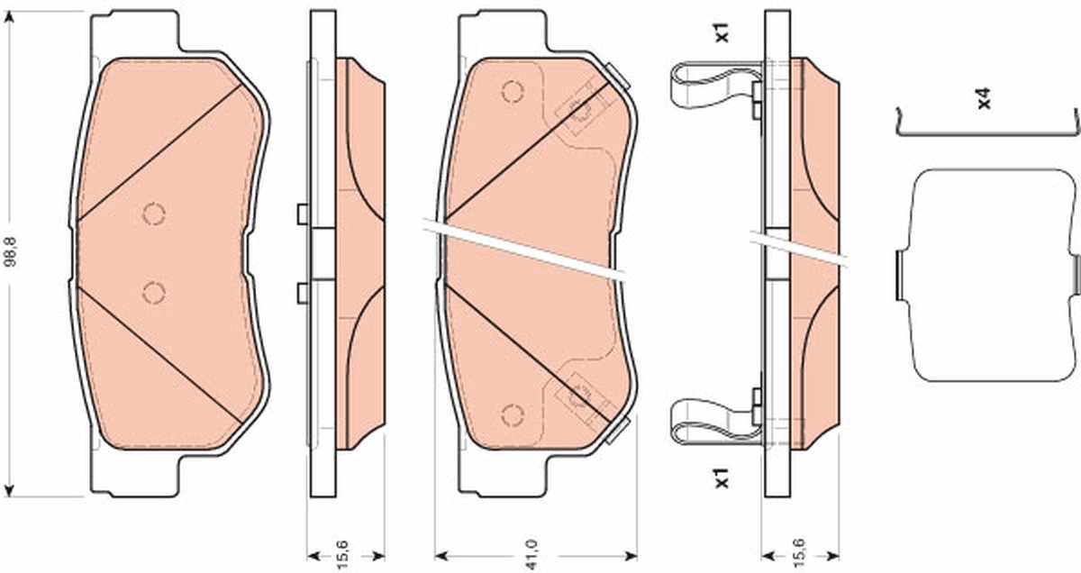 Brake Pad Set, disc brake GDB3432