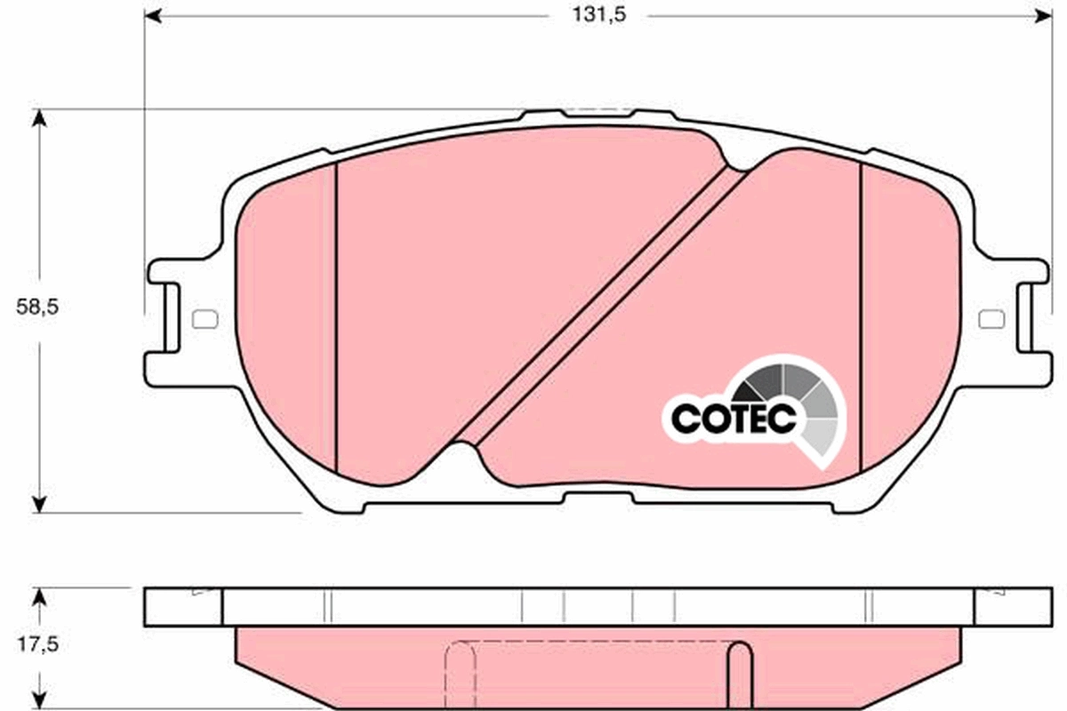 Brake Pad Set, disc brake COTEC GDB3314