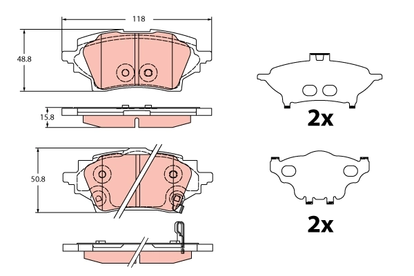 Brake Pad Set, disc brake GDB2344
