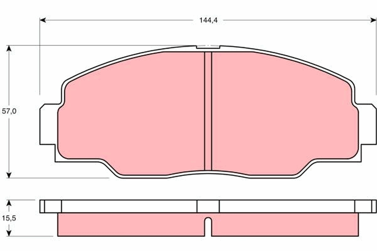 Brake Pad Set, disc brake GDB1042