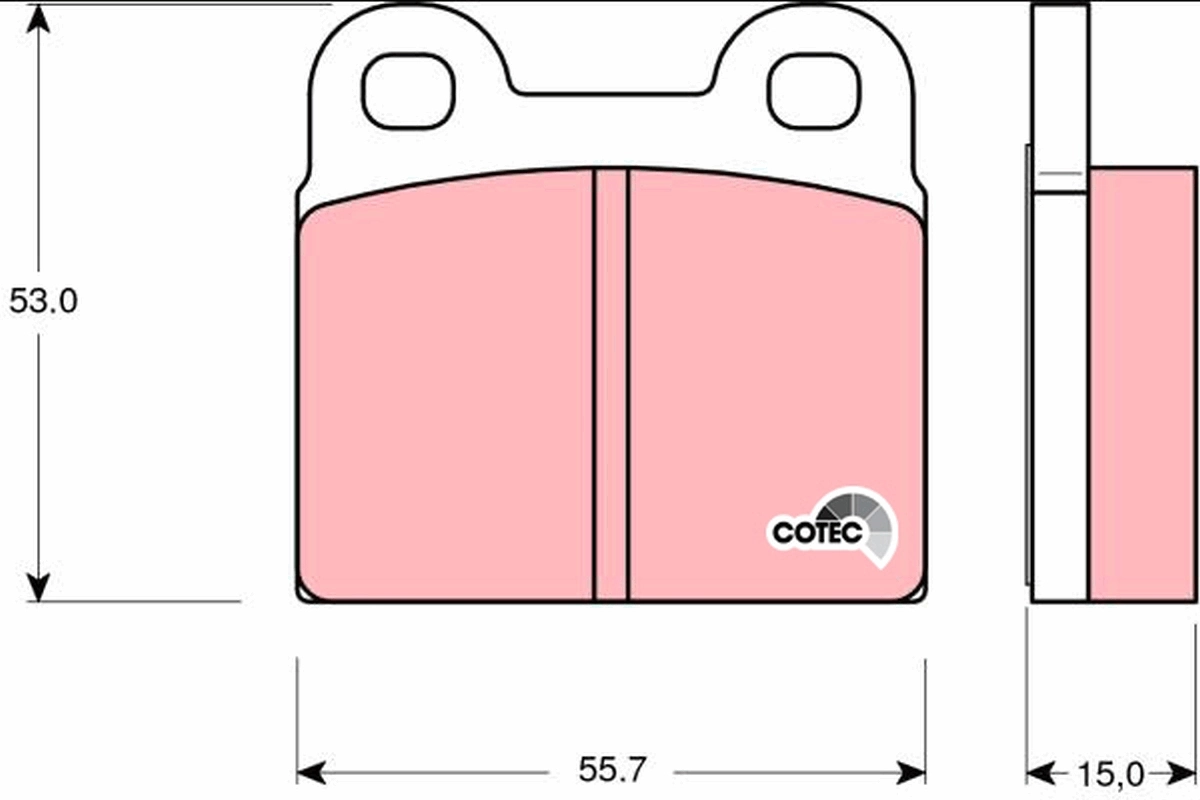 Brake Pad Set, disc brake COTEC GDB102