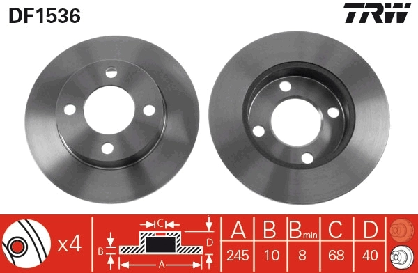 Brake Disc DF1536