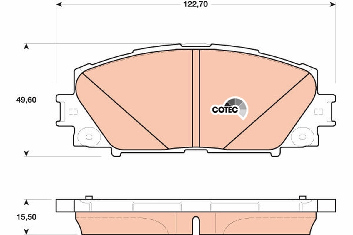 Brake Pad Set, disc brake COTEC GDB4173