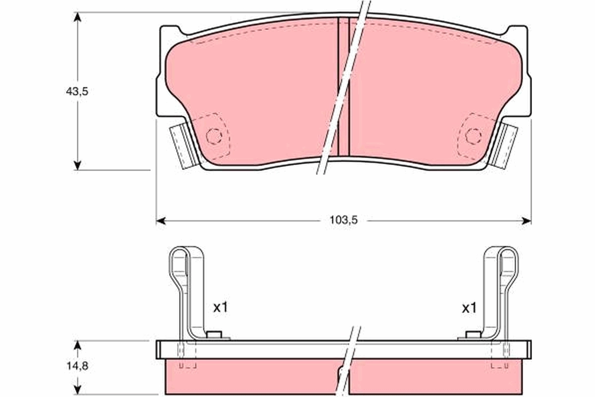 Brake Pad Set, disc brake GDB885