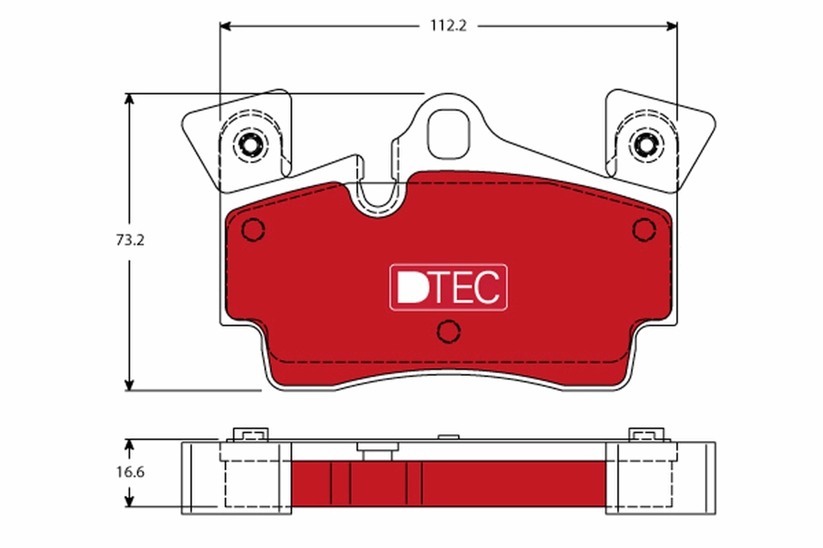 Brake Pad Set, disc brake DTEC COTEC GDB1652DTE
