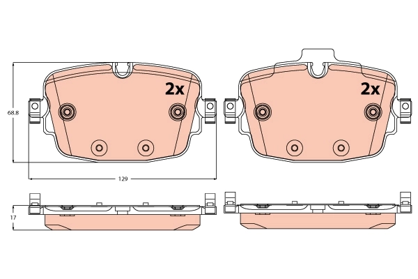 Brake Pad Set, disc brake GDB2215