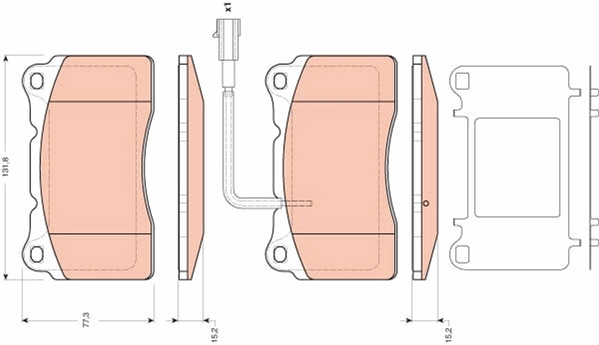 Brake Pad Set, disc brake GDB1645