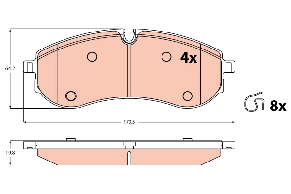 Brake Pad Set, disc brake GDB2382