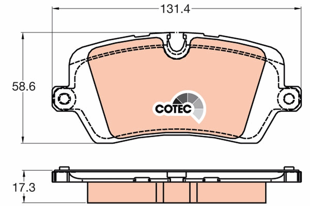 Brake Pad Set, disc brake COTEC GDB2029