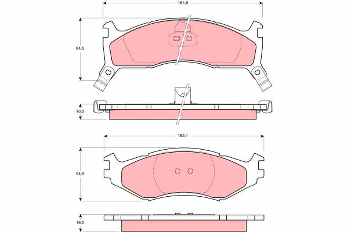 Brake Pad Set, disc brake GDB1158