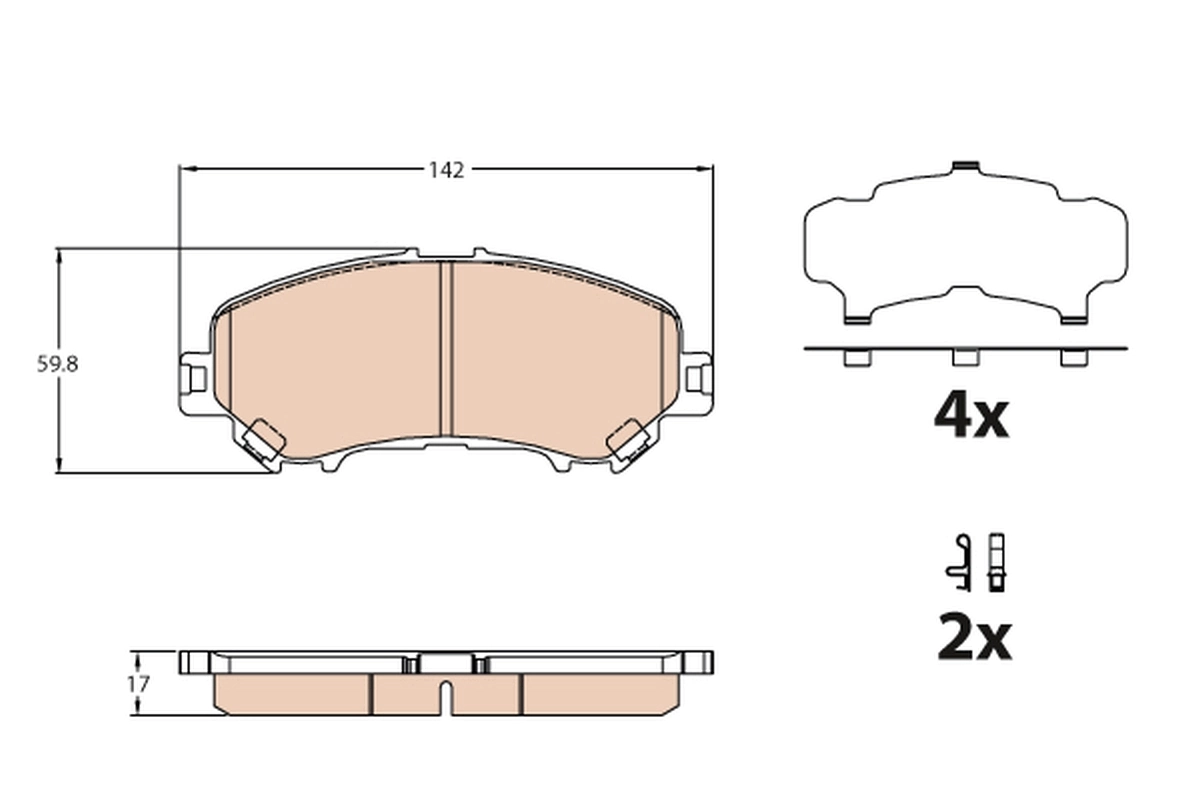 Brake Pad Set, disc brake GDB3631