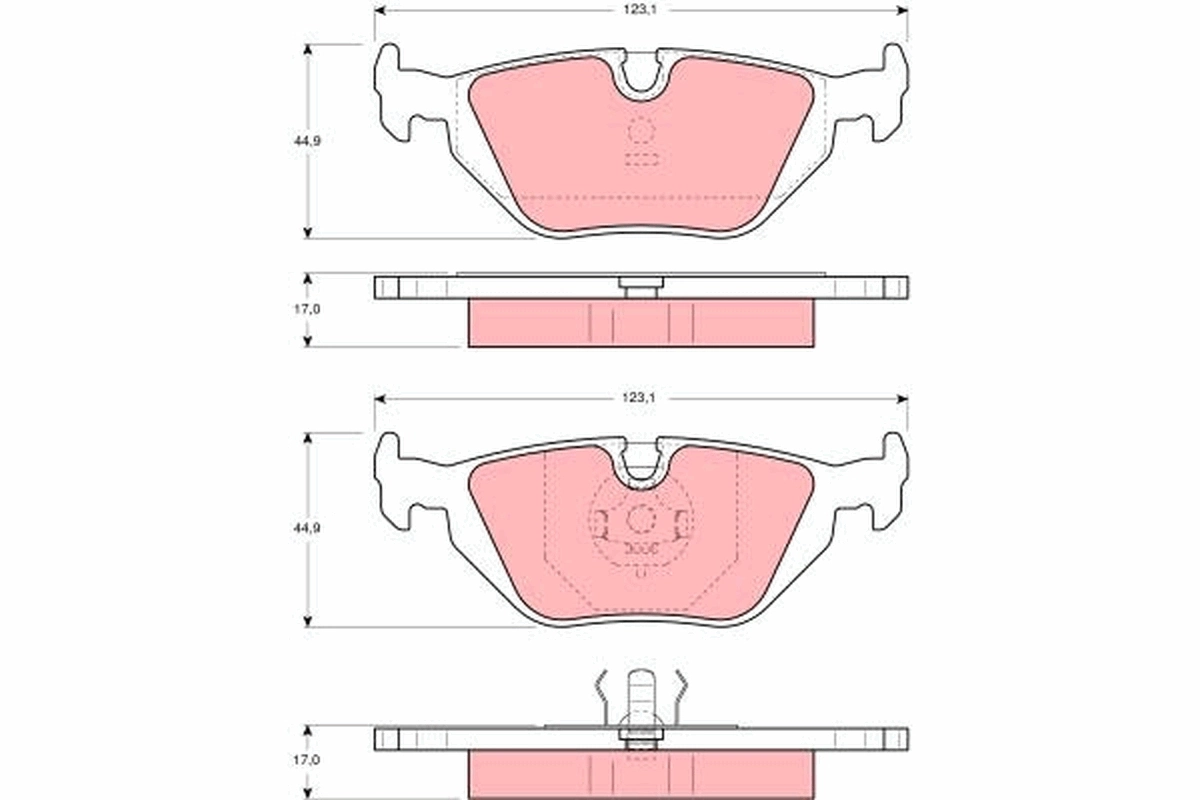 Brake Pad Set, disc brake COTEC GDB1189