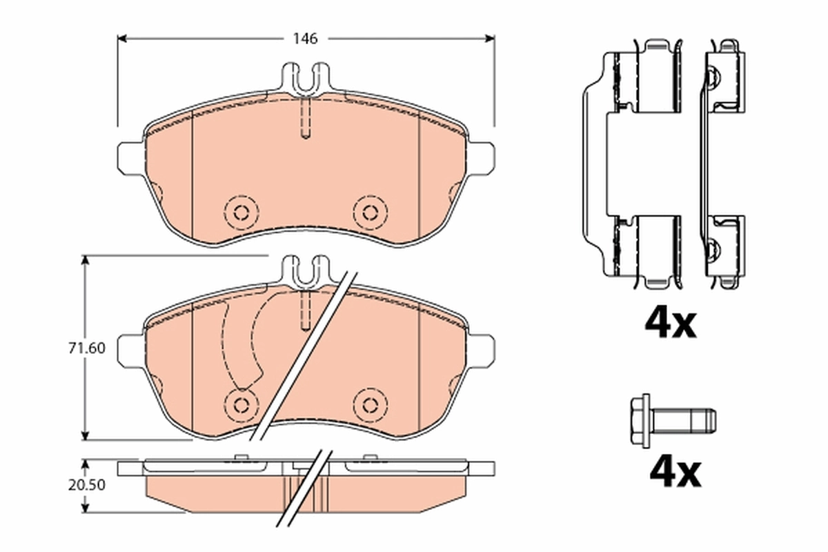 Brake Pad Set, disc brake GDB2056