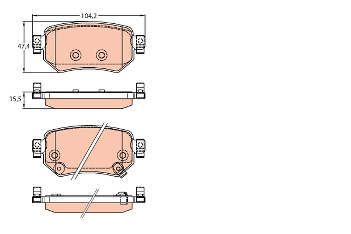 Brake Pad Set, disc brake GDB3632