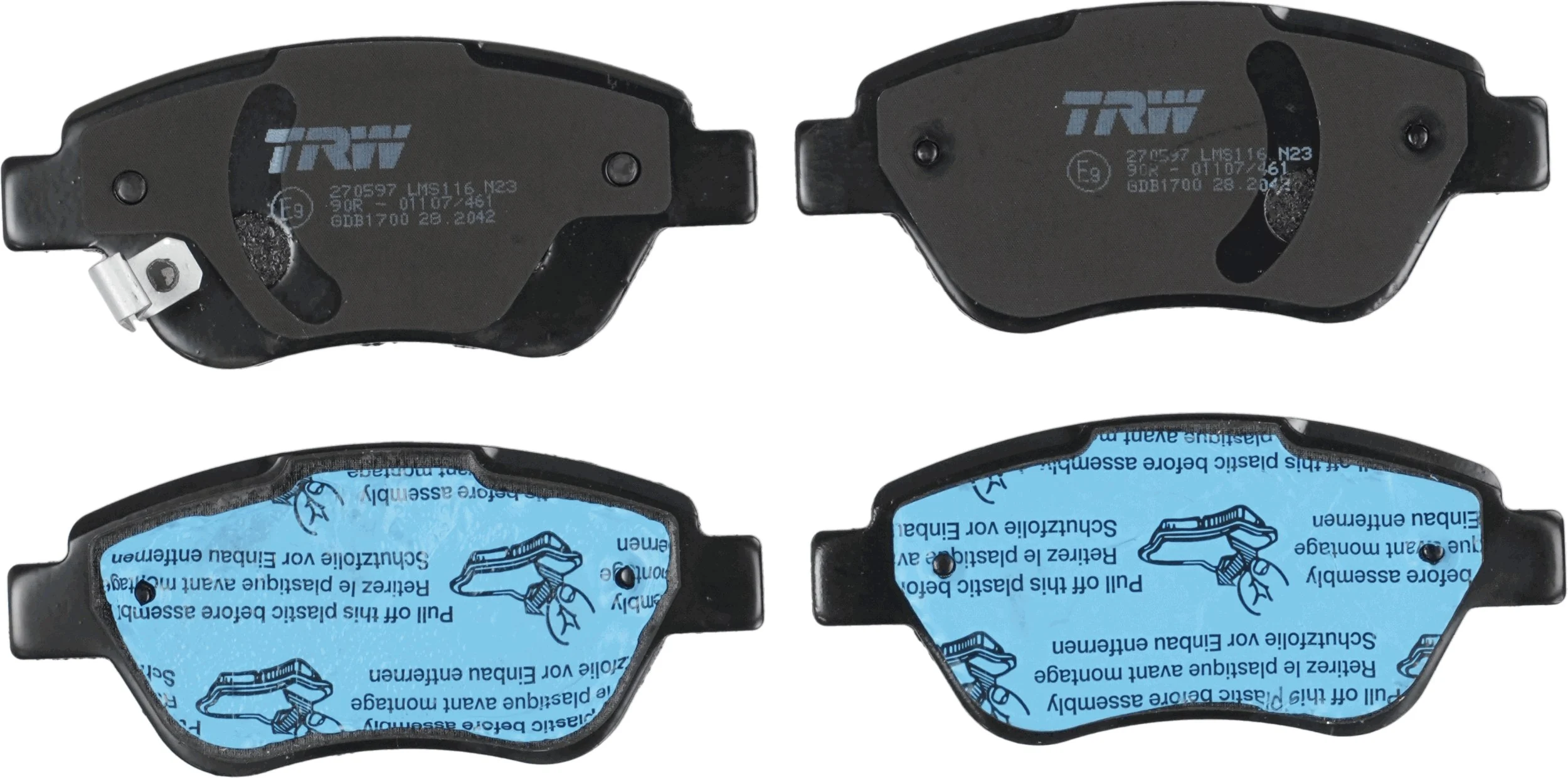 Brake Pad Set, disc brake COTEC GDB1700