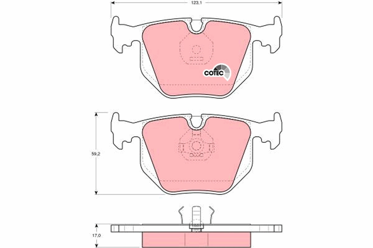 Brake Pad Set, disc brake COTEC GDB1119