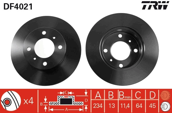 Brake Disc DF4021