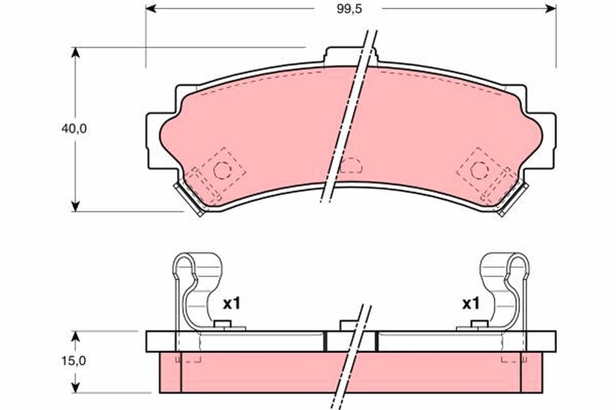 Brake Pad Set, disc brake GDB3115