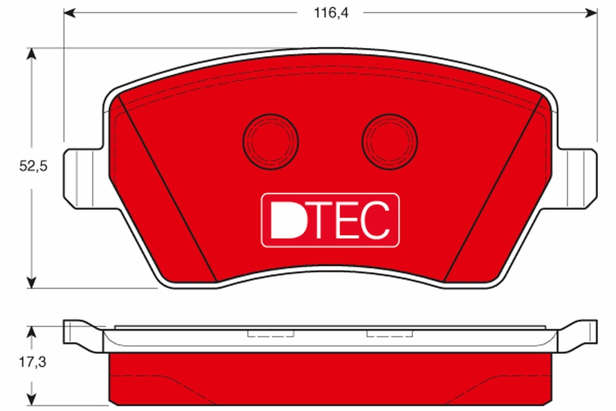 Brake Pad Set, disc brake DTEC COTEC GDB3332DTE