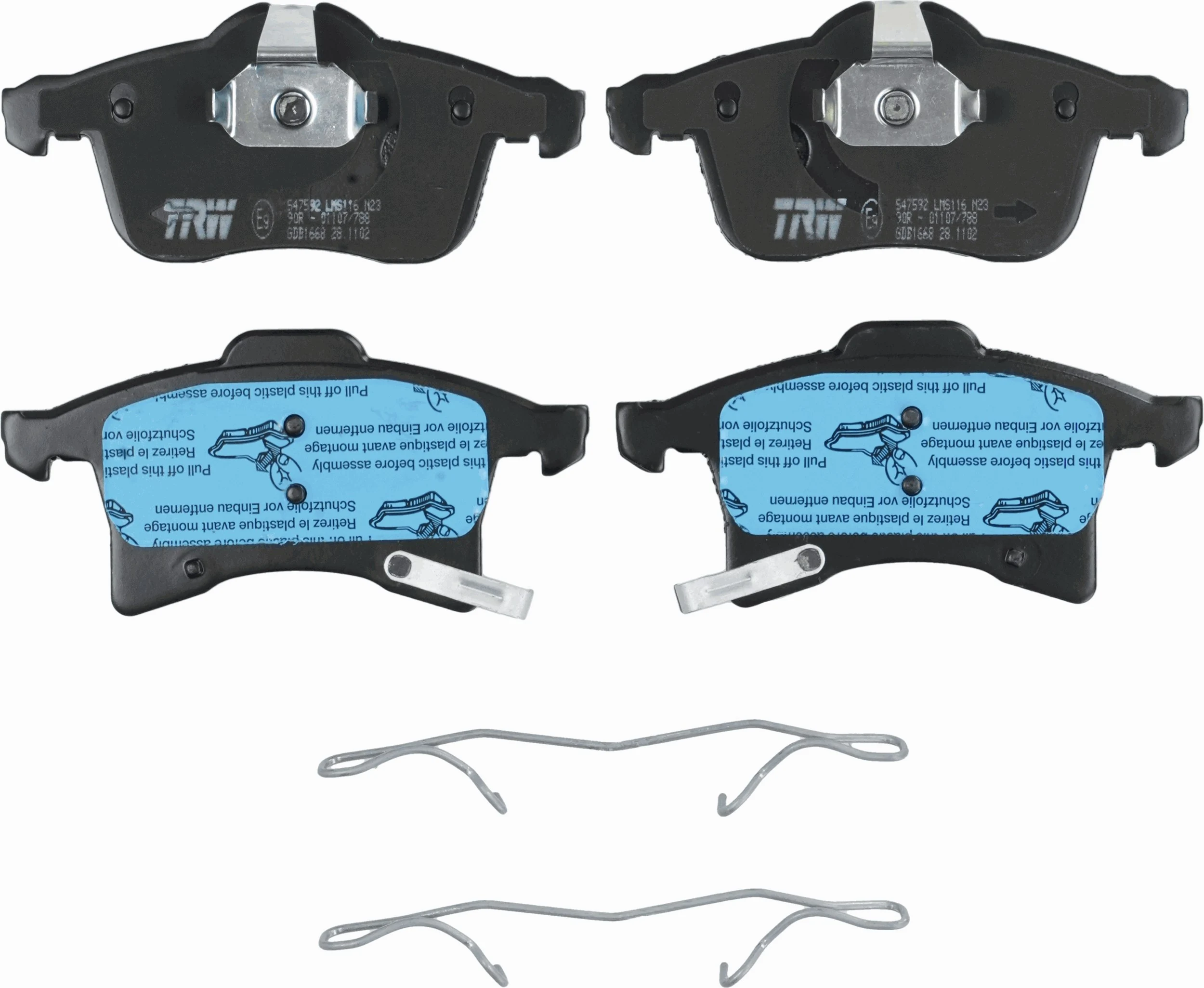 Brake Pad Set, disc brake COTEC GDB1668
