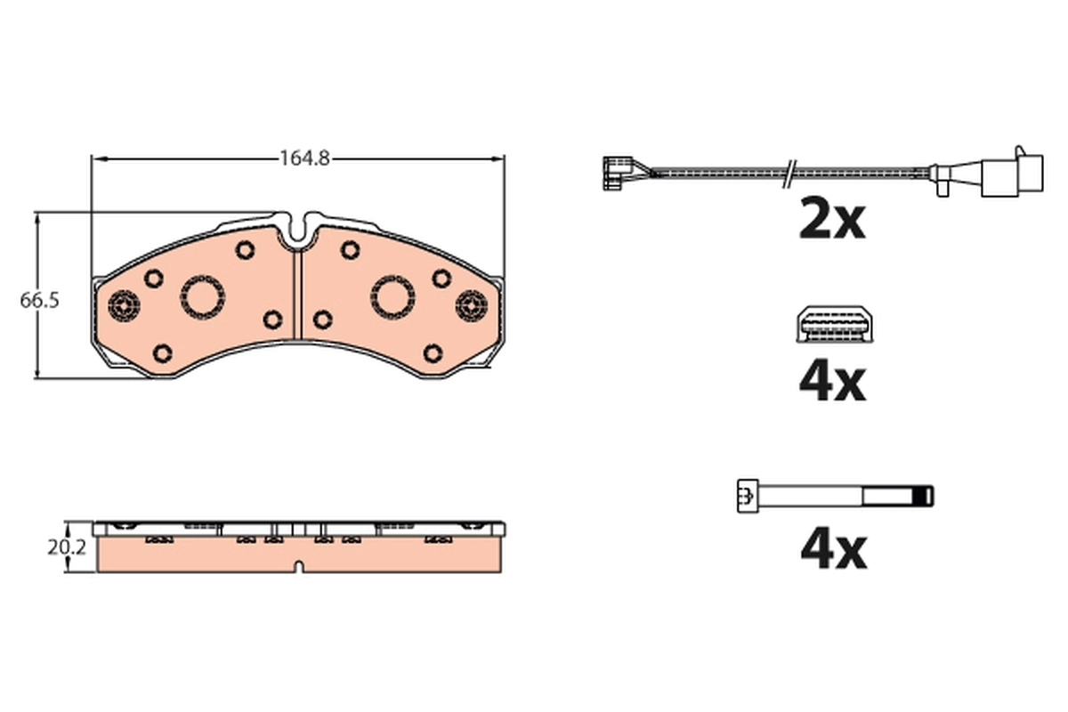 Brake Pad Set, disc brake GDB2109