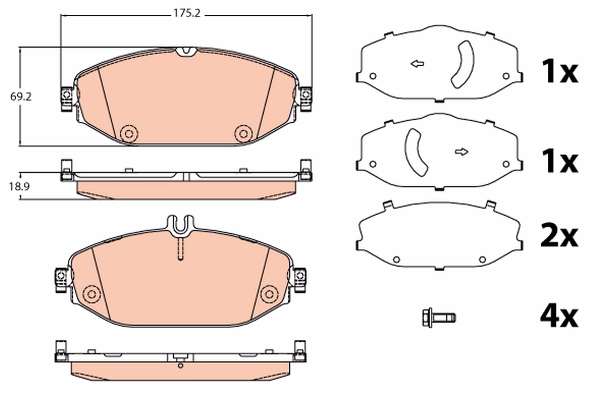 Brake Pad Set, disc brake GDB2097
