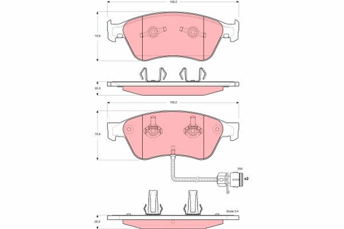 Brake Pad Set, disc brake GDB1598