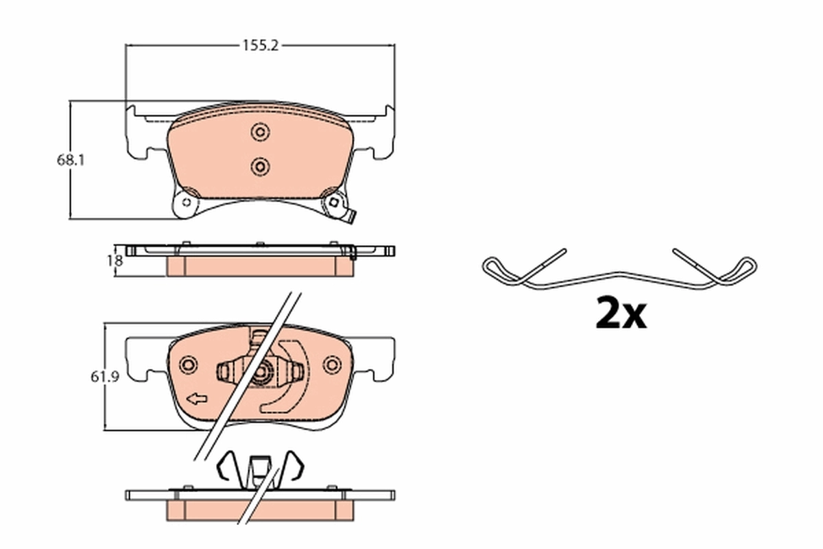 Brake Pad Set, disc brake GDB2091
