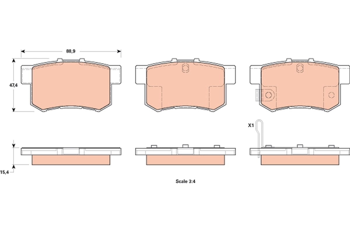 Brake Pad Set, disc brake GDB1923