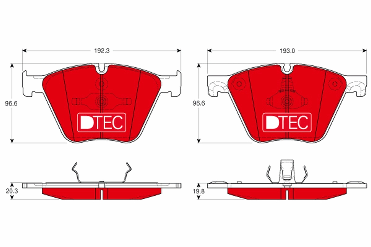 Brake Pad Set, disc brake DTEC COTEC GDB1964DTE
