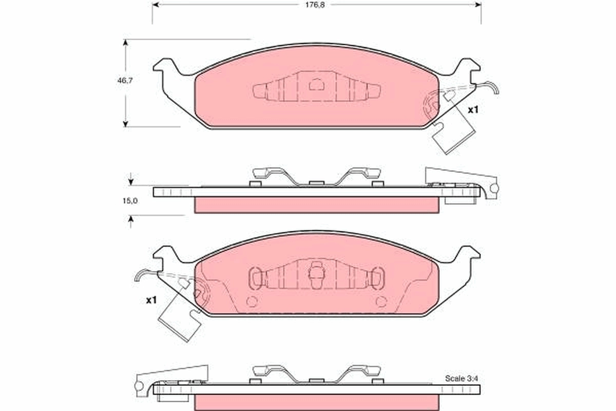Brake Pad Set, disc brake GDB4016