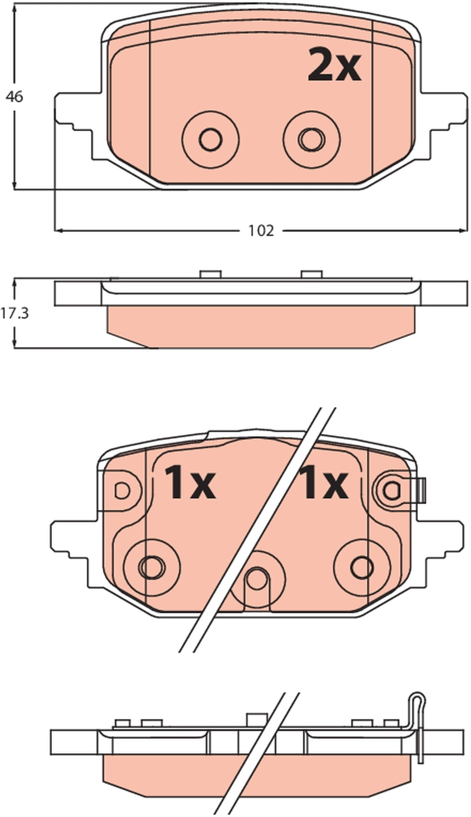 Brake Pad Set, disc brake GDB2546