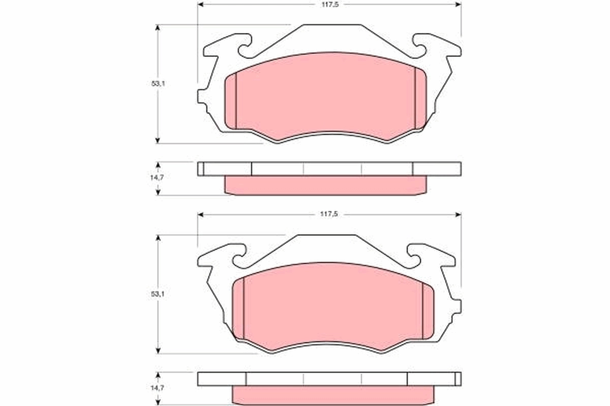 Brake Pad Set, disc brake GDB3136