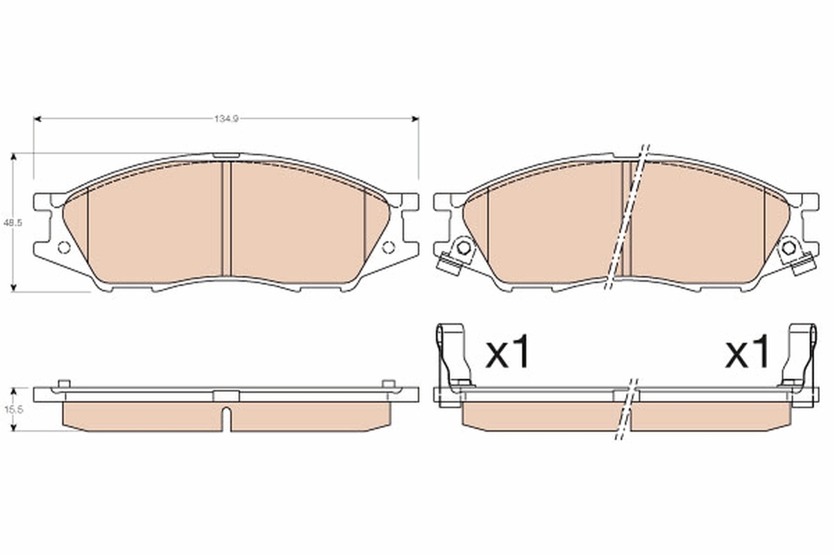 Brake Pad Set, disc brake GDB3563