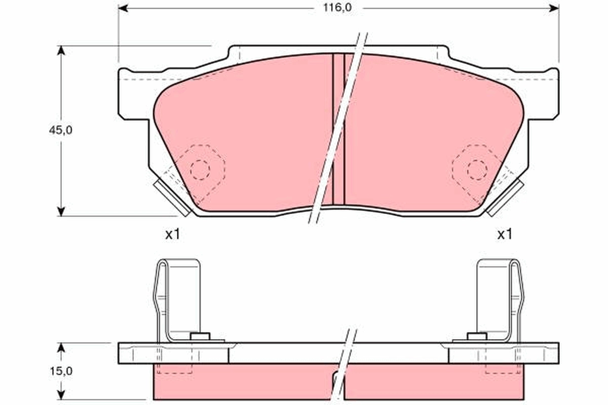 Brake Pad Set, disc brake GDB325