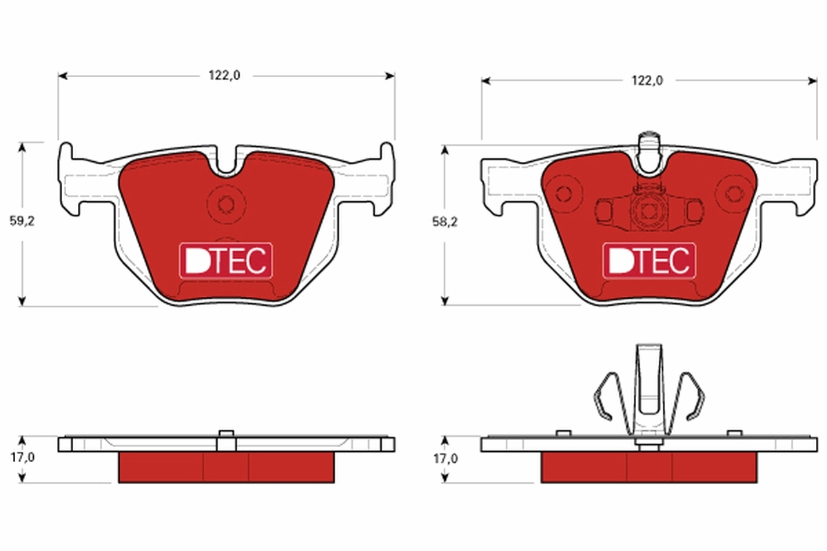 Brake Pad Set, disc brake DTEC COTEC GDB1560DTE